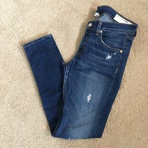 EC Rag & Bone Distressed Canyon Mid Rise Capri Jeans 27